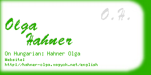 olga hahner business card